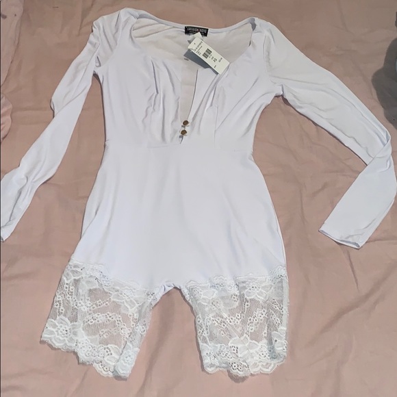 Fashion Nova Pants - White romper